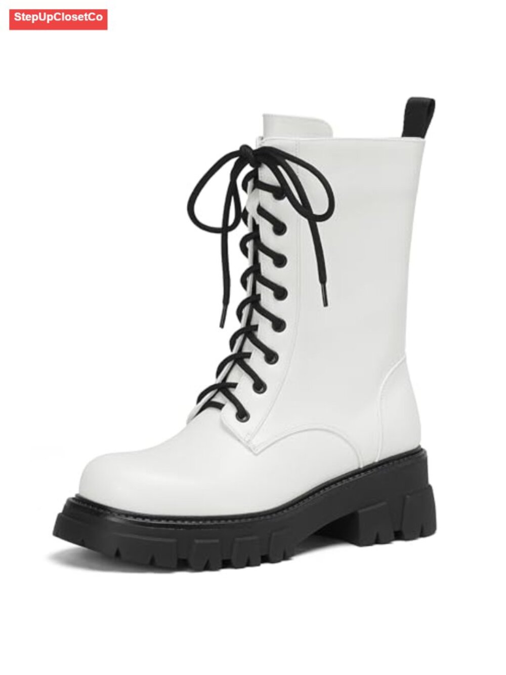Women's Chunky Platform Combat Boots Steampunk Motorcycle Boots